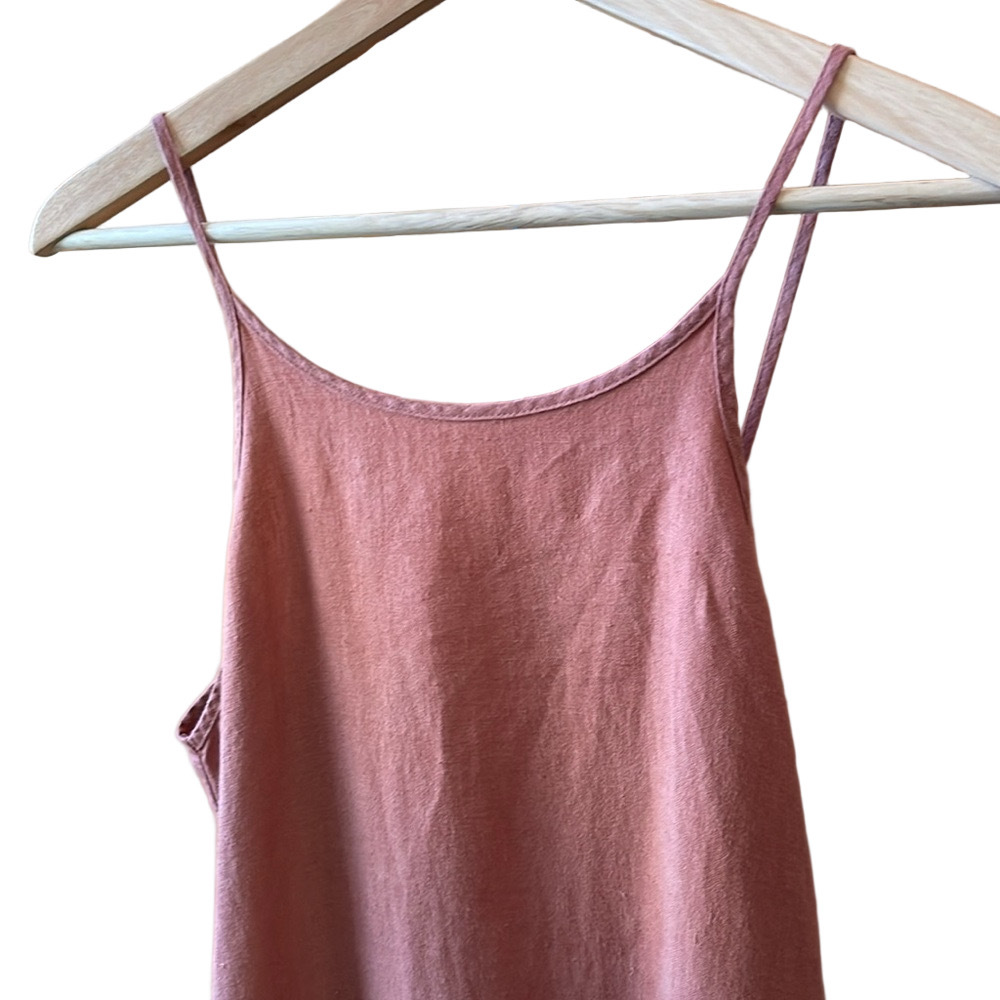 Arkitaip - Gerda Ruffled Slip Dress - Tangerine - M - 100% Linen - Picture 9 of 15